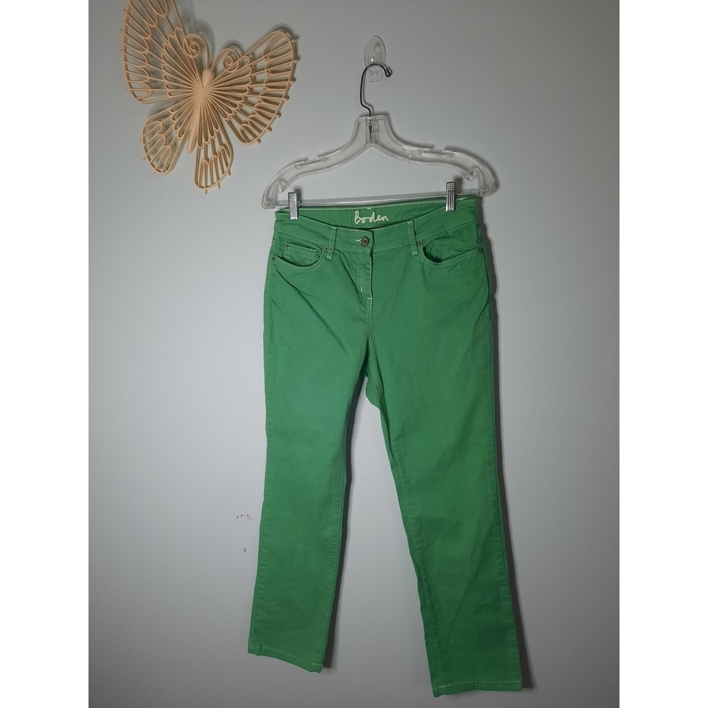 Boden Straight-Leg Pants in Bright Green